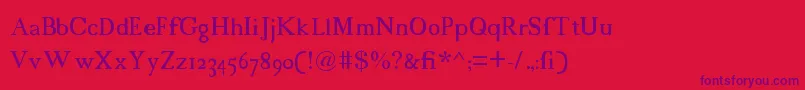 18cents Font – Purple Fonts on Red Background