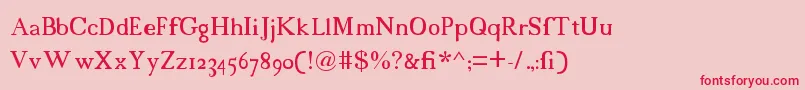 18cents Font – Red Fonts on Pink Background