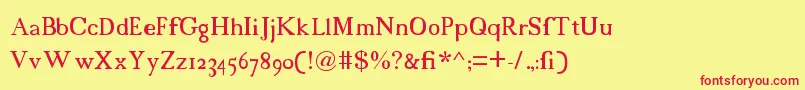 18cents Font – Red Fonts on Yellow Background