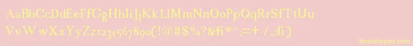 18cents Font – Yellow Fonts on Pink Background