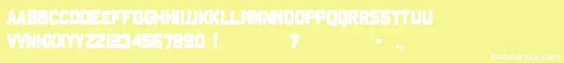 Czcionka Johnny – białe czcionki na żółtym tle