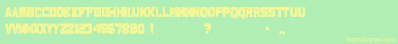 Johnny Font – Yellow Fonts on Green Background