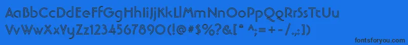 BanjomanOpenBold Font – Black Fonts on Blue Background