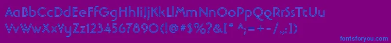 Шрифт BanjomanOpenBold – синие шрифты на фиолетовом фоне