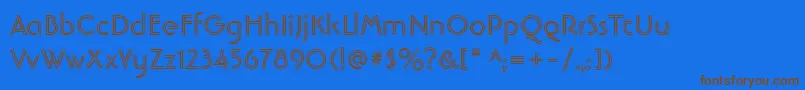 BanjomanOpenBold Font – Brown Fonts on Blue Background