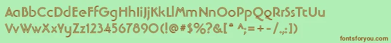 BanjomanOpenBold Font – Brown Fonts on Green Background