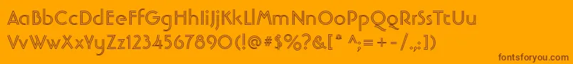 Шрифт BanjomanOpenBold – коричневые шрифты на оранжевом фоне