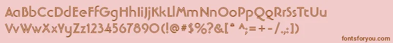 BanjomanOpenBold Font – Brown Fonts on Pink Background