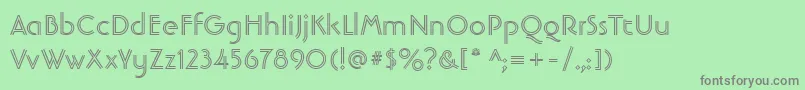 BanjomanOpenBold Font – Gray Fonts on Green Background