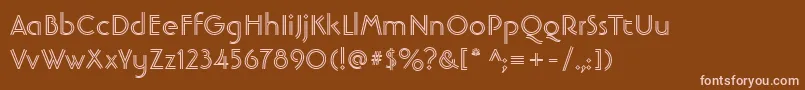 BanjomanOpenBold Font – Pink Fonts on Brown Background