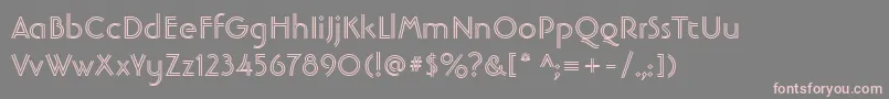 BanjomanOpenBold Font – Pink Fonts on Gray Background