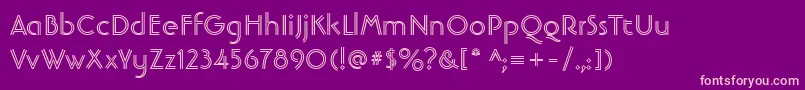 フォントBanjomanOpenBold – 紫の背景にピンクのフォント