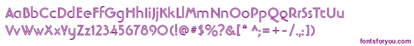 BanjomanOpenBold-fontti – violetit fontit valkoisella taustalla