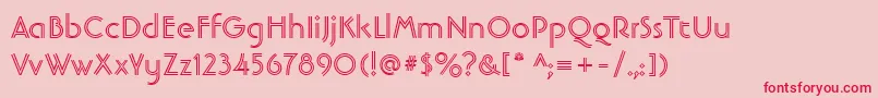 BanjomanOpenBold Font – Red Fonts on Pink Background