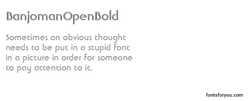BanjomanOpenBold-fontti