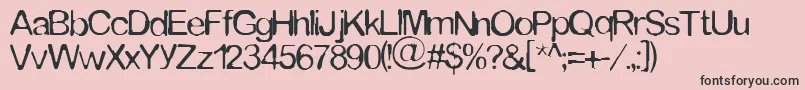 Tommytxtey Font – Black Fonts on Pink Background