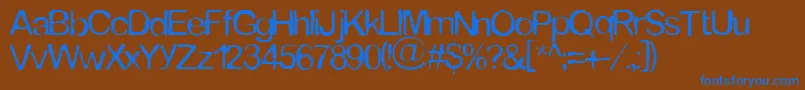 Tommytxtey Font – Blue Fonts on Brown Background