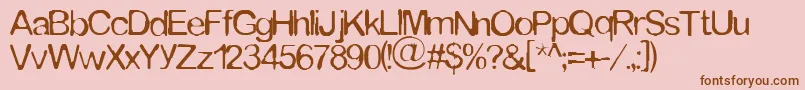 Tommytxtey Font – Brown Fonts on Pink Background