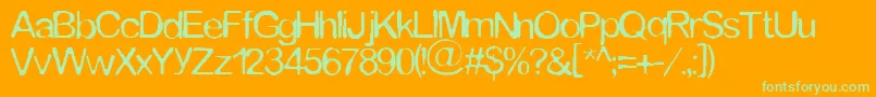Tommytxtey Font – Green Fonts on Orange Background
