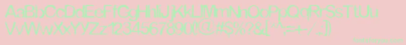 Tommytxtey Font – Green Fonts on Pink Background