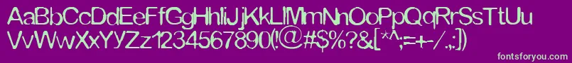 Tommytxtey Font – Green Fonts on Purple Background