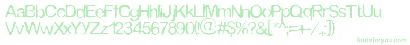 Tommytxtey Font – Green Fonts on White Background