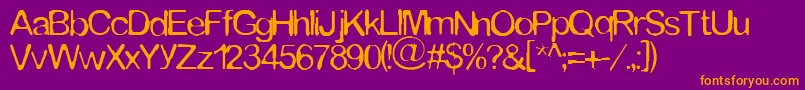 Tommytxtey Font – Orange Fonts on Purple Background