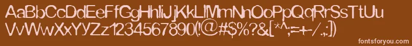 Tommytxtey Font – Pink Fonts on Brown Background