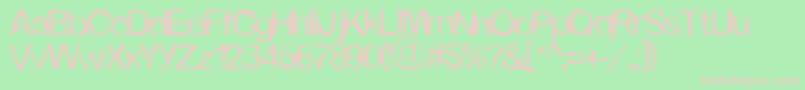 Tommytxtey Font – Pink Fonts on Green Background
