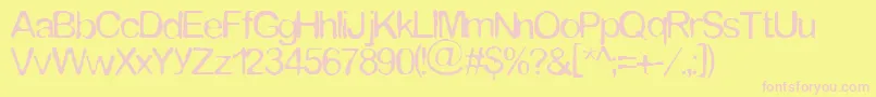 Tommytxtey Font – Pink Fonts on Yellow Background