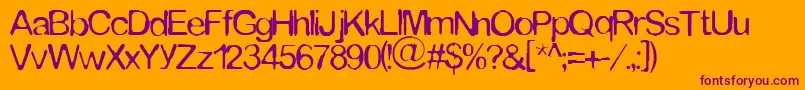 Tommytxtey Font – Purple Fonts on Orange Background