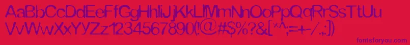 Tommytxtey Font – Purple Fonts on Red Background