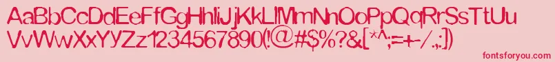 Tommytxtey Font – Red Fonts on Pink Background