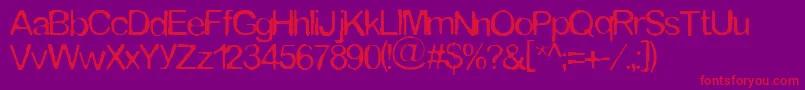 Tommytxtey Font – Red Fonts on Purple Background