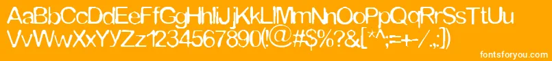 Tommytxtey Font – White Fonts on Orange Background