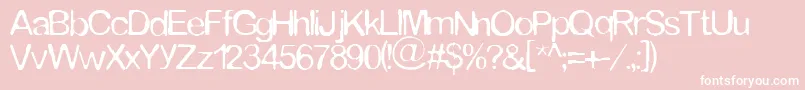 Tommytxtey Font – White Fonts on Pink Background