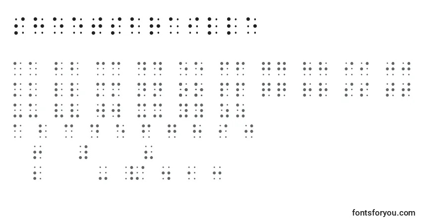 Schriftart SheetsBraille – Alphabet, Zahlen, spezielle Symbole