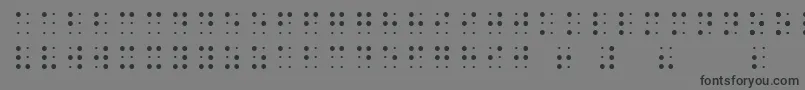 SheetsBraille-Schriftart – Schwarze Schriften auf grauem Hintergrund