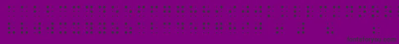 SheetsBraille-Schriftart – Schwarze Schriften auf violettem Hintergrund