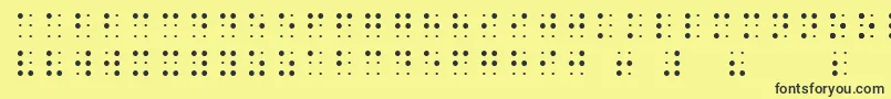 Czcionka SheetsBraille – czarne czcionki na żółtym tle