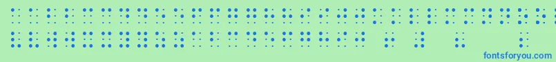 SheetsBraille Font – Blue Fonts on Green Background