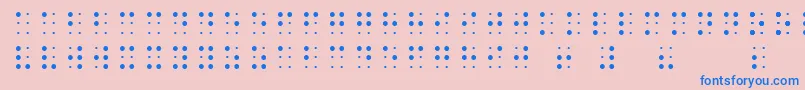 SheetsBraille Font – Blue Fonts on Pink Background