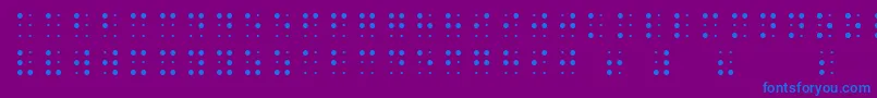 SheetsBraille Font – Blue Fonts on Purple Background