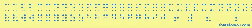 SheetsBraille Font – Blue Fonts on Yellow Background