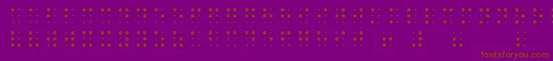 SheetsBraille Font – Brown Fonts on Purple Background