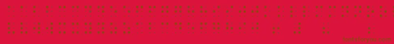 SheetsBraille Font – Brown Fonts on Red Background