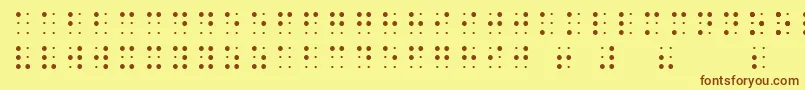 SheetsBraille Font – Brown Fonts on Yellow Background