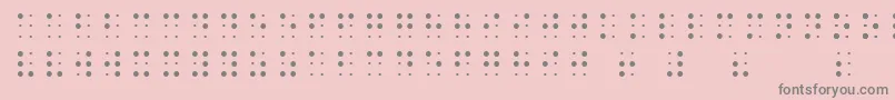 Fonte SheetsBraille – fontes cinzas em um fundo rosa