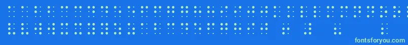 fuente SheetsBraille – Fuentes Verdes Sobre Fondo Azul