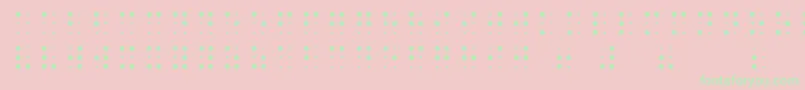 SheetsBraille Font – Green Fonts on Pink Background